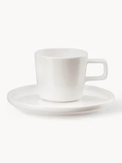 Tazas espresso con platito Fine Bone China Oco, 6 uds.