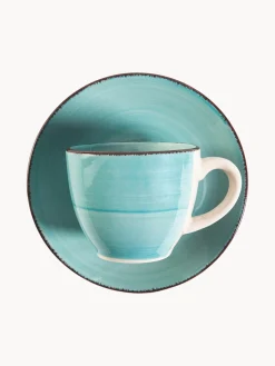 Tazas espresso con platitos Baita Acqua, 6 uds.