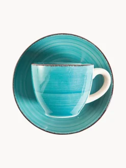 Tazas espresso con platitos Baita Acqua, 6 uds.