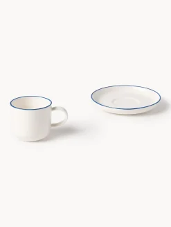 Tazas espresso con platitos de porcelana Facile, 2 uds.