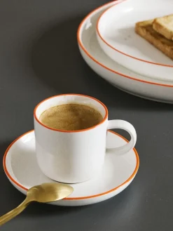 Tazas espresso con platitos de porcelana Facile, 2 uds.