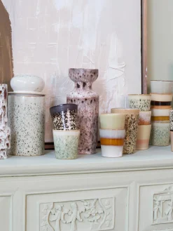 Tazas pequeñas artesanales 70's, 4 uds.