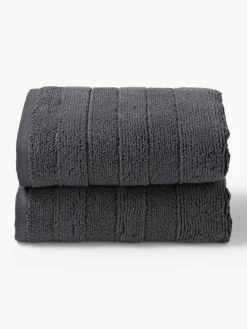 Toalla con borde a rayas Luxe, tamaños diferentes