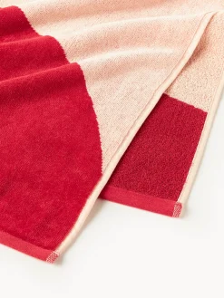 Toalla de playa de terciopelo con estampado ondulado Pia