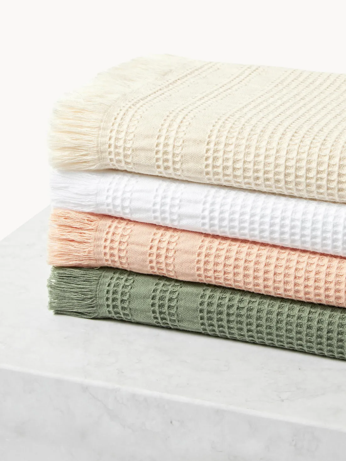 Toalla tipo gofre Yara, tamaños diferentes