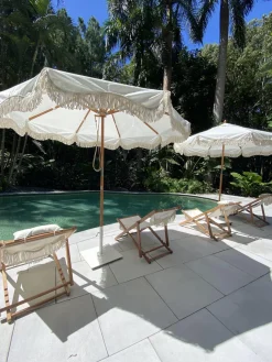 Tumbona plegable con flecos Sling