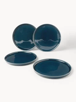 Vajilla artesanal con esmalte reactivo Ethel, 4 comensales (12 pzas.)