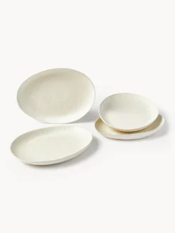 Vajilla artesanal en forma orgánica Macey, 4 comensales (12 pzas.)