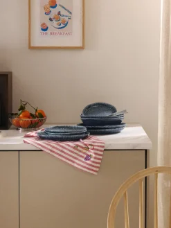 Vajilla artesanal en forma orgánica Macey, 4 comensales (12 pzas.)