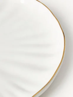 Vajilla de porcelana con relieves Sali, 4 comensales (12 pzas.)