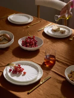 Vajilla de porcelana con relieves Sali, 4 comensales (12 pzas.)