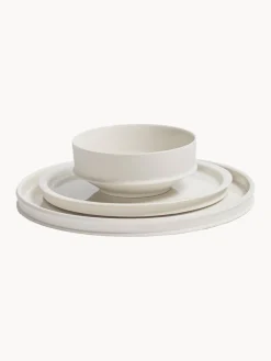 Vajilla de porcelana con esmalte reactivo Dune, 4 comensales (12 pzas.)