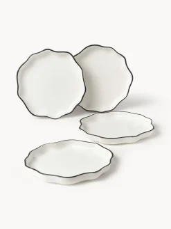 Vajilla de porcelana con volantes Bia, 4 comensales, 12 pzas.