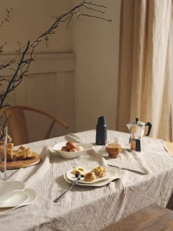 Vajilla de porcelana de forma orgánica Joana, 4 comensales (12 pzas.)