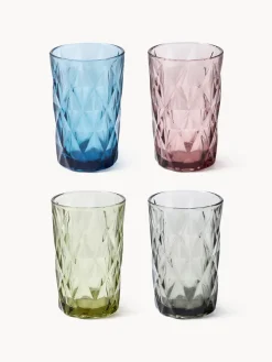 Vasos altos con relieves Colorado, 4 uds.