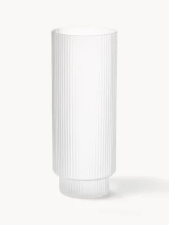 Vasos altos soplados con relieve Ripple, 4 uds.