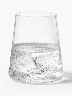 Vasos de agua artesanales con relieves Cami, 4 uds.