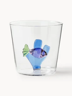 Vasos de agua artesanales Marine Garden, 6 uds.