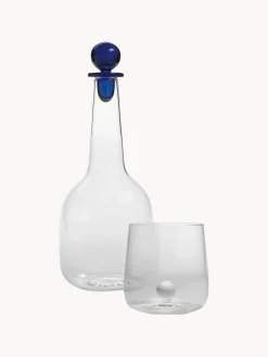 Vasos de agua artesanales soplados de vidrio borosilicato Bilia, 6 uds.