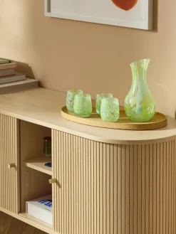 Vasos de agua artesanales Yava, 4 uds.