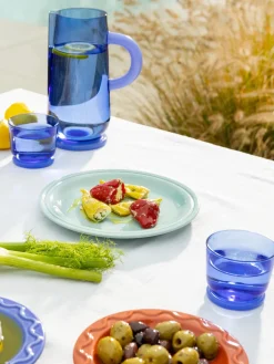 Vasos de agua artesanales de vidrio borosilicato Dew, 2 uds.