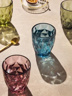 Vasos de agua con patrón texturizado Colorado, 4 uds.