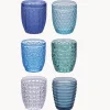 Vasos de agua con relieve Bicchieri, 6 uds.