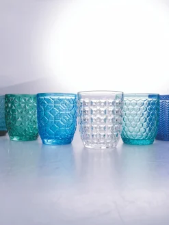 Vasos de agua con relieve Bicchieri, 6 uds.