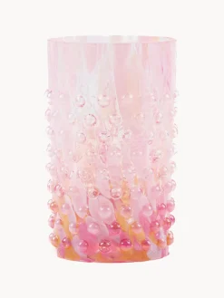 Vasos de agua de vidrio soplado Confetti Hobnail, 2 uds.