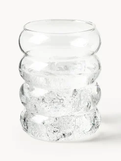 Vasos de agua soplados Bubbly, 4 uds.