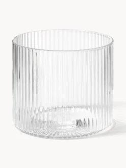 Vasos de agua soplados con relieves Ripple, 4 uds.