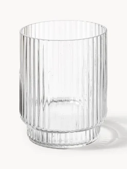 Vasos de agua soplados con relieves Ripple, 4 uds.