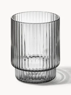 Vasos de agua soplados con relieves Ripple, 4 uds.