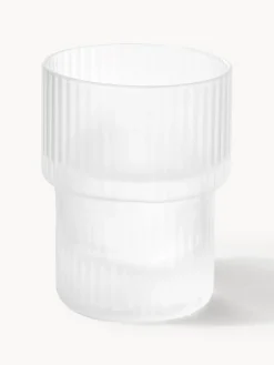 Vasos de agua soplados con relieves Ripple, 4 uds.