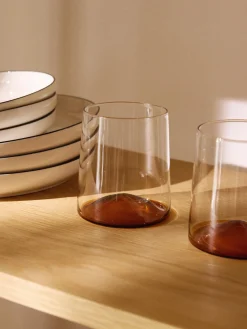 Vasos de agua soplados Hadley, 4 uds.