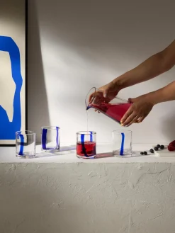 Vasos de agua soplados Taha, 4 uds.