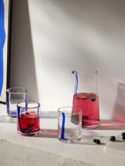 Vasos de agua soplados Taha, 4 uds.