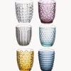 Vasos de colores con relive Geometrie, 6 uds.