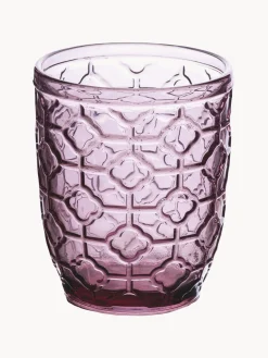 Vasos de colores con relive Geometrie, 6 uds.