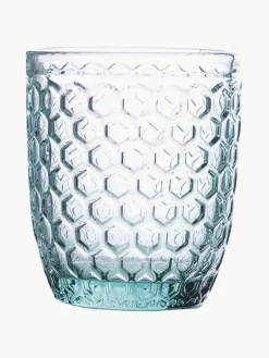 Vasos de colores con relive Geometrie, 6 uds.