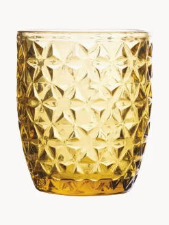 Vasos de colores con relive Geometrie, 6 uds.