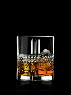 Vasos de cristal con relieve Brillante, 6 uds.