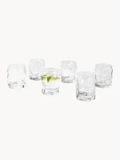 Vasos de forma orgánica Sorgente, 6 uds.