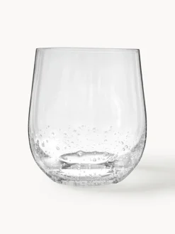 Vasos de vidrio soplado con burbujas Bubble, 4 uds.