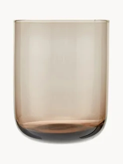 Vasos de vidrio soplado Desiguale, 6 uds., tamaños y colores diferentes