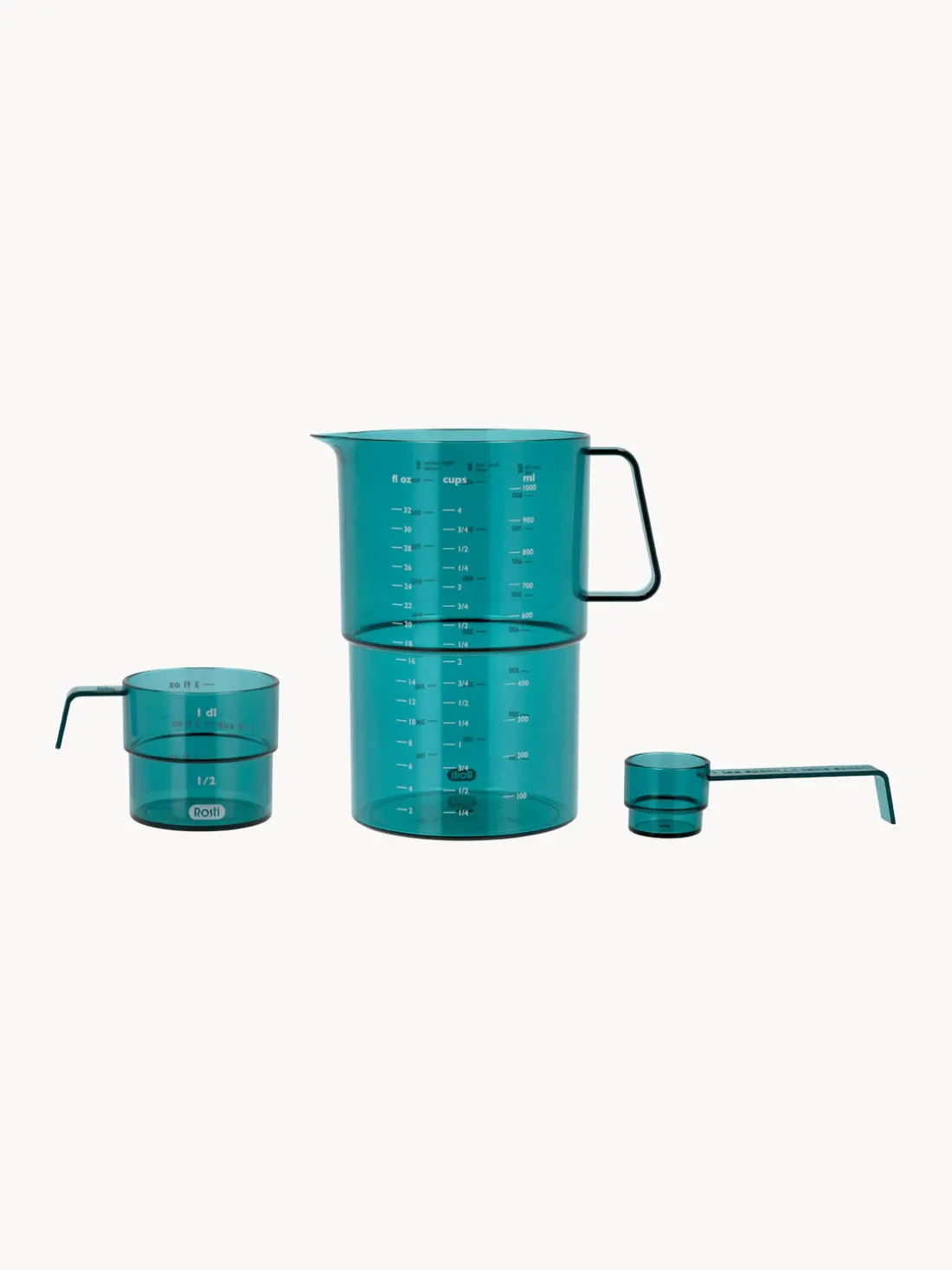 Vasos medidores con cuchara Mensura, 3 pzas.