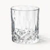 Vasos old fashioned con relieve de cristal George, 4 uds.