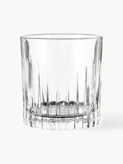 Vasos old fashioned de cristal con relive Timeless, 6 uds.