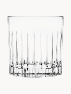 Vasos old fashioned de cristal con relieve Bichiera, 4 uds.