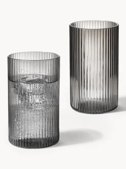 Vasos pequeños soplados con relieves Ripple, 4 uds.